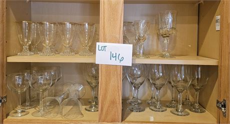 Cupboard Cleanout- Mixed Wine Glasses, Boopie's, Libby Candlelight, Arcoroc Arca