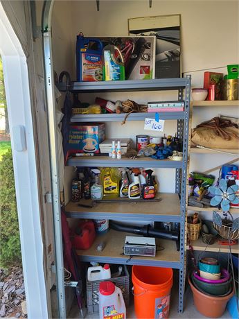 Garage Shelf Cleanout:Polisher/Chemicals/Cleaners/Gas Can & Much More