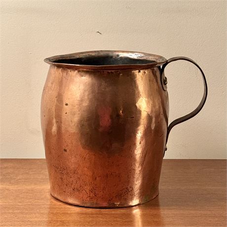 Large Copper Pitcher - 10" x 8.5"