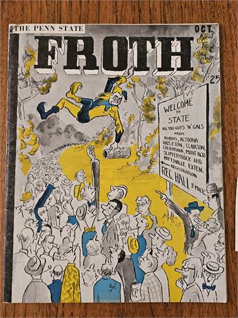 Vintage 1947 The Penn State Froth Magazine - October Issue