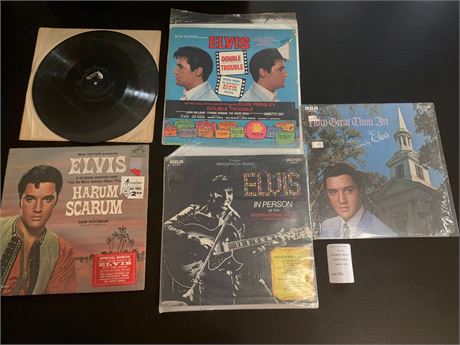 Elvis Presley Record Album Lot - Harem Scarum, Double Trouble