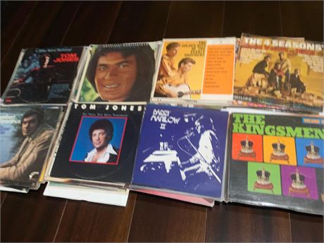 Tom Jones, Barry Manilow, The Kingsmen Record Album Lot