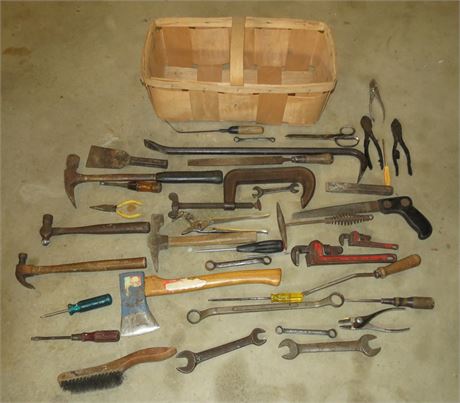 Basket of Assorted Tools