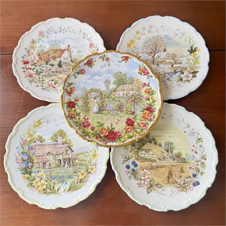 Vintage Royal Albert Spring & Old Country Roses Collector's Plates