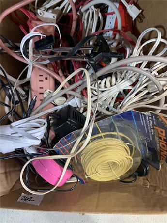 Misc Power Cord Charger & Power Strip Lot