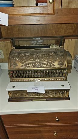 Amazing Antique National Brass 1920's Era Cash Register 905031-W 359-2