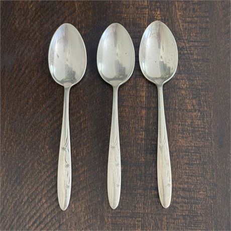 MCM Gorham Celeste Sterling Silver Teaspoons Lot of 3 - 93.3 grams