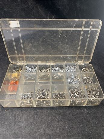 Tackle Box Full Of Fishing Pole Eyelets and Ends