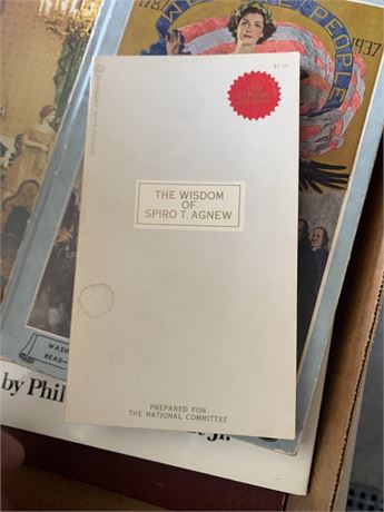 Vintage Book & Memorabilia Lot - The Wisdom of Spiro T. Agnew & More