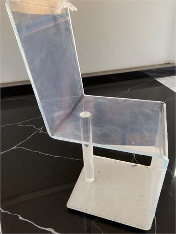 Clear Acrylic Lucite Chair Display Stand