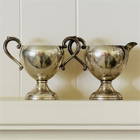 Preisner Sterling Weighted Cream and Sugar Dishes