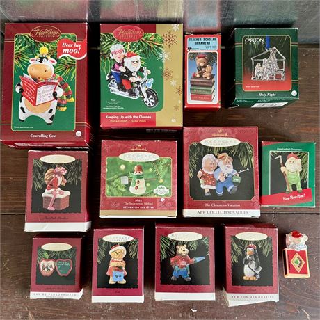 Vintage Hallmark & Carlton Ornaments Lot