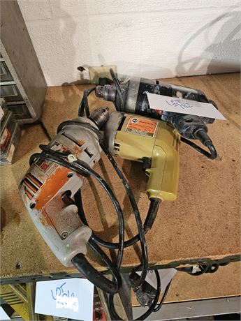 Mixed Electric Drills - Black & Decker + Craftsman