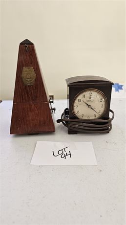 Telechron Electric Clock & Seth Thomas Metronome