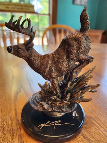 Marc Pierce Signed Signature Collection "AWI" Deer Statue