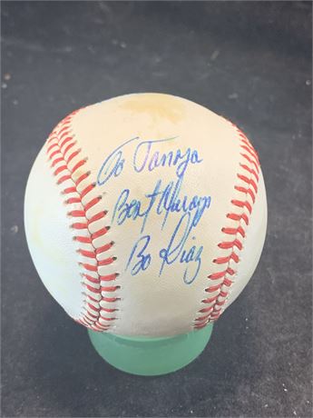 Bo Diaz Autographed American League Baseball