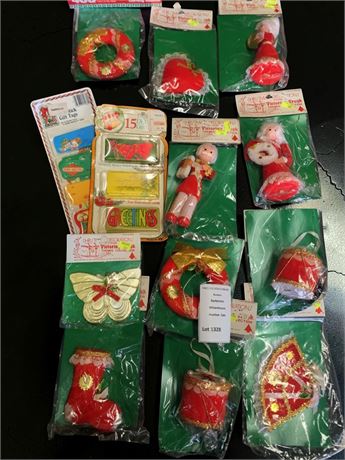 Vintage Christmas Ornaments - Drums, Angels, Sequined Wreaths & More