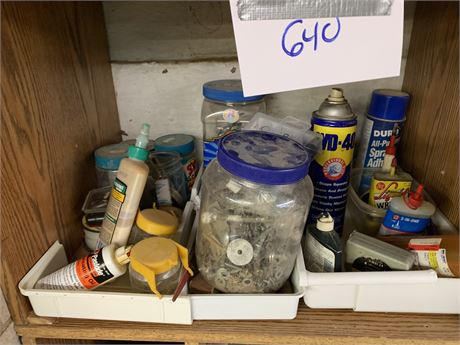 Basement Shelf Clean Out WD40 3 in 1 oil and More