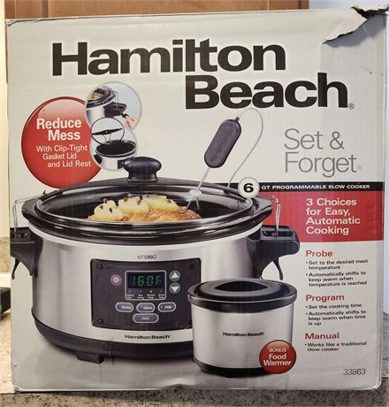 *NIB*  Hamilton Beach 6qt. Crock Pot w/Bonus Mini Warmer