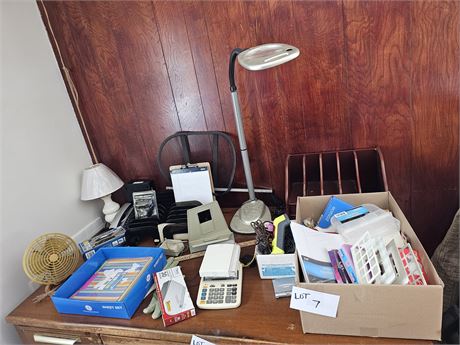 Office Cleanout: Magnifying Lamp / Calculators / Supplies & More
