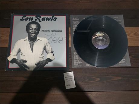 1983 Record Album When the Night Comes by Lou Rawls (Autographed)