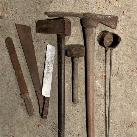 Mixed Primitive Hand Tools Lot and More