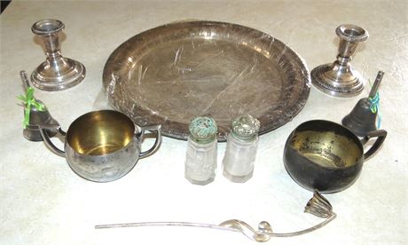 Silverplate Platter, Etc