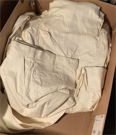 Vintage Sanforized Industrial White Pants By Voisinet Clumbus, Ohio Size 40