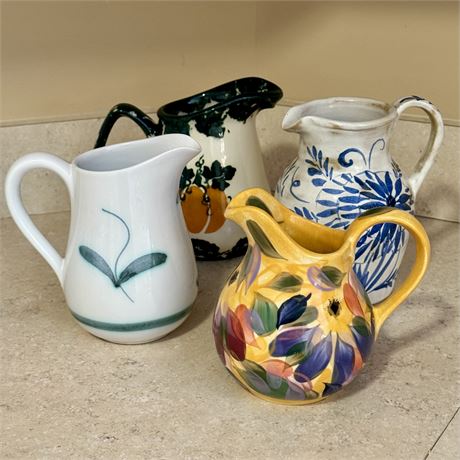 Collection of Ceramic and Art Pottery Cream Pitchers