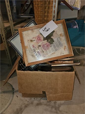 Mixed Picture Frame Lot- Sizes & Style Vary
