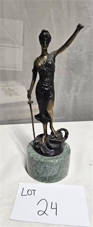 Lady Justice (Justitia or Themis) Bronze Marble Statue