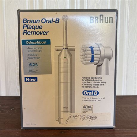 New Braun Oral B Plaque Remover Cordless Toothbrush