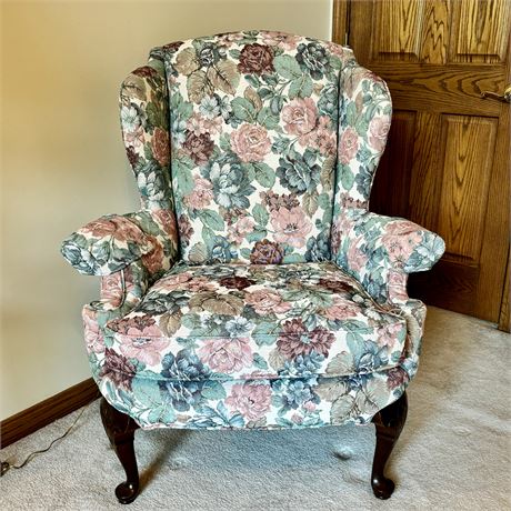 Harden Furniture Floral Upholstered Wingback Chair