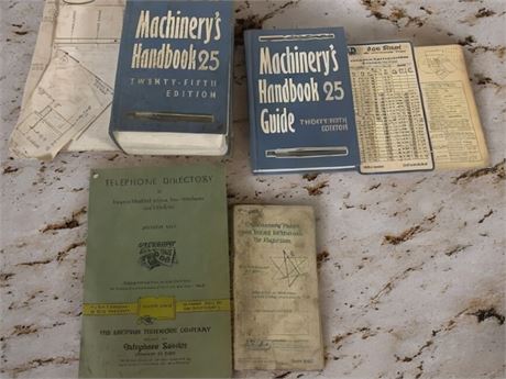 Bucyrus Ohio Telephone Company Directory/Phone Book & Machinist Handbooks