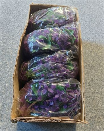 Artificial Purple Violet Flowers Case of 18 Dozen