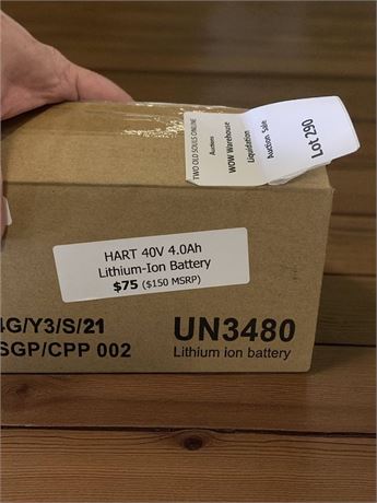 HART 40V 4Ah Battery 4.0Ah Lithium-Ion Battery