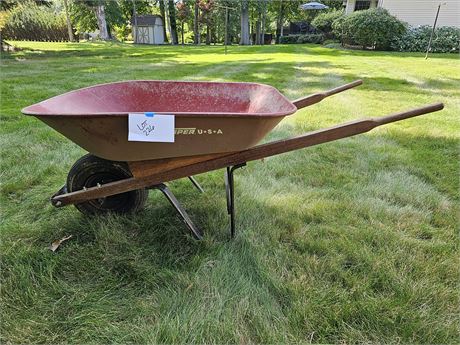 True Temper Metal Red Wheel Barrow