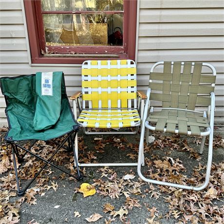 Vintage Lawn Chairs and Sports/Camping Chair