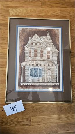 Signed Art Print " The Widow Macinness" 2/200 C. Hershey 1981