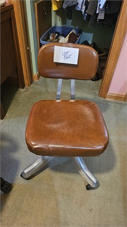 Vintage Office Chair With Adjustable Back