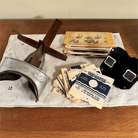 Antique Stereoscope and Vintage Viewmaster