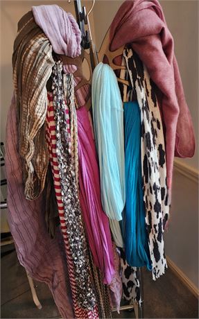 Beautiful Assorted Color & Style Scarves Lot 4