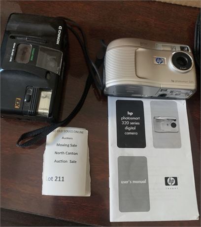 HP Photosmart 320 Digital Camera & Chinon 35mm Film Camera