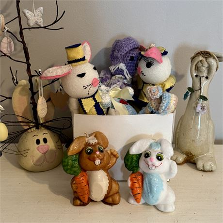 Easter Decor Bundle - Ornament Tree, Vintage Pieces and More