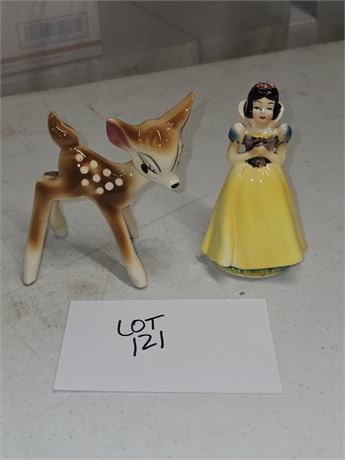 Vintage Disney Snow White & Bambi Figurine