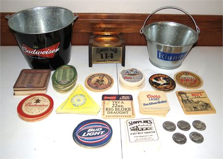 Bar Items: Buckets, Coasters