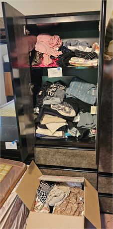 Mixed Clothing Lot: Ladies Pants/Shorts/Casual Tops/Dress Tops & Much More