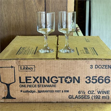 Set of 32 - Vintage Lexington by Libbey 6.5 oz Wine Glasses