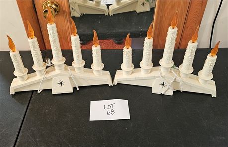 Vintage Christmas Empire Candle Window Decor