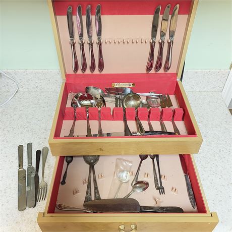 Mixed Flatware in Community Storage Case